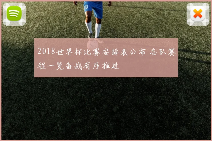 2018世界杯比赛安排表公布 各队赛程一览备战有序推进